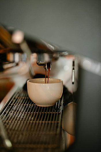 Expresso, machine à café moderne, Espresso versant, fermer, tasse à café, intérieur, préparation du café, Machine à expresso, infusion de café, Espresso moderne, boisson au café