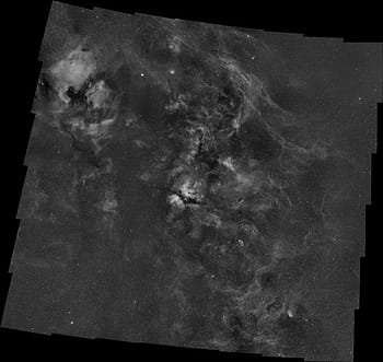 Cygnus, H-alfa, mosaico, AstropixelProcessor, QHY16200, Esprit 100, F5.5, rifrattore, Knight Observatory, tomar, Esposizione di 15 minuti
