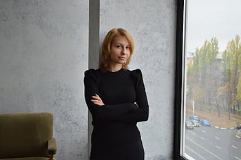 woman, beauty, fashion, beautiful, black Dress, poses, model, portrait, caucasian, female Portrait, stand