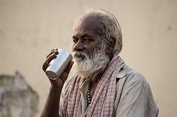 muotokuva, Rishikesh, Intia, ihmiset, vihata, suuttunut, tunne, valokuvaus, tee, juoda, ihmisen