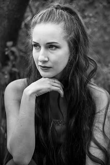 žena, Modelka, póza, krása, móda, portrét, ženský, dívka, černobílý, Krásná, nikond750