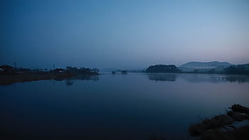 jeonnam, with A Horizontal Force, neck Bridge Reservoir, dawn Scenery, reservoir Scenery, reflection Shot, the Green Room, the View Of Dawn, a Reservoir Landscape, grinbee
