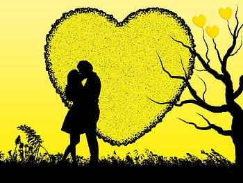 silhouette, couple, romantic, kiss, sweetie, hug, sunset, romance, happy